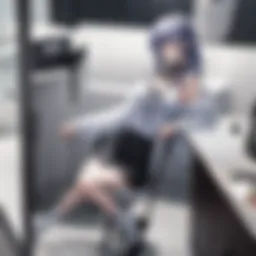 A visual representation of the Toilet Bound trope in a manga panel