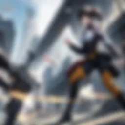 Dynamic action scene showcasing movement and speed through Manga FX techniques.