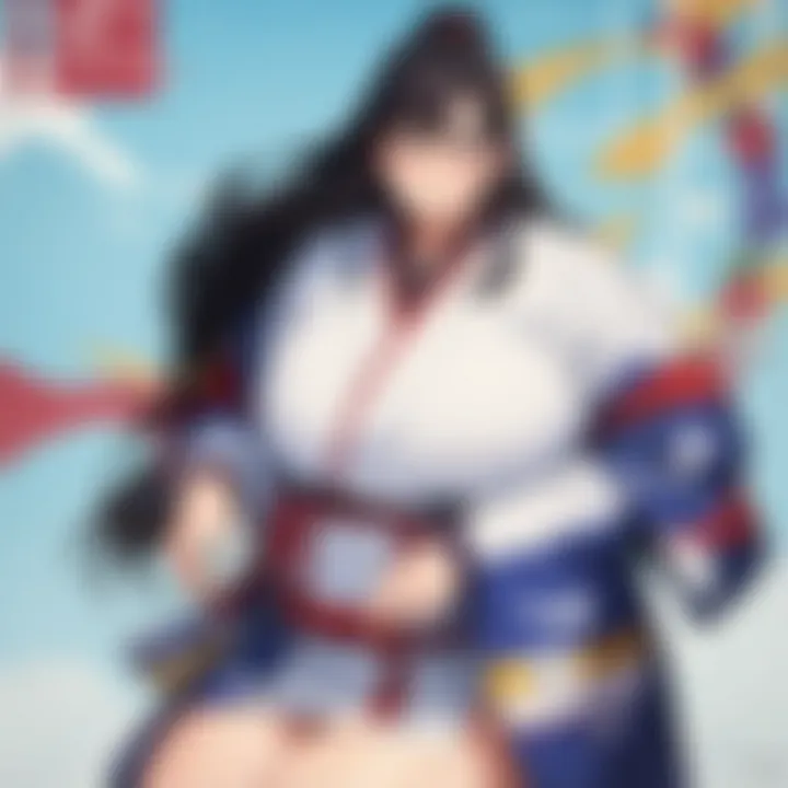 A historical depiction of a yokozuna showcasing traditional attire.