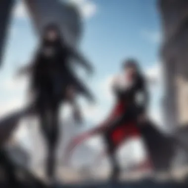 D: The Mysterious Protagonist The character of D in a dramatic pose, exemplifying his enigmatic nature.