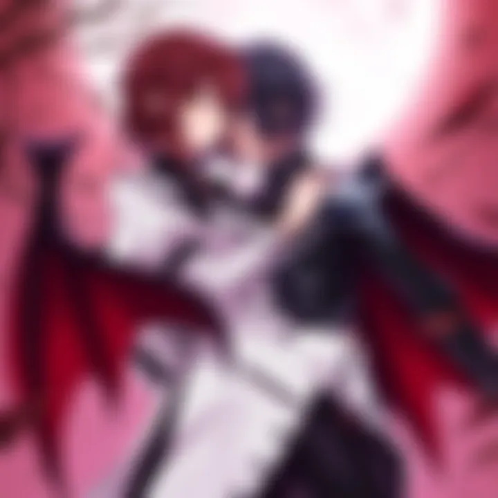 Symbolic representation of the vampire-human dichotomy in the series