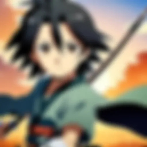 A vibrant poster of Dororo showcasing its main characters