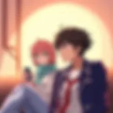 Anime scene featuring characters from Given