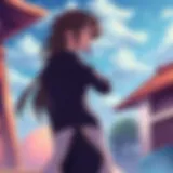 An engaging scene from a popular manga anime series