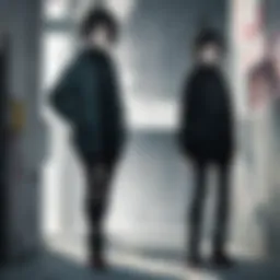 A captivating scene from Serial Experiments Lain showcasing its unique art style