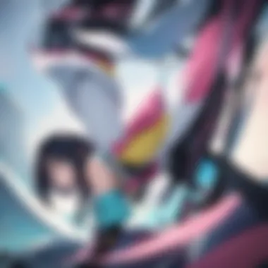 Artistic representation of the dub vs. sub debate in anime fandom