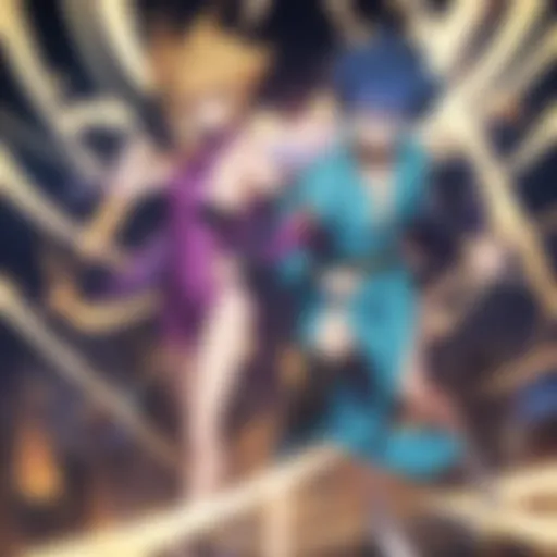 The iconic duel between Yugi and Kaiba showcasing the high stakes of the game.