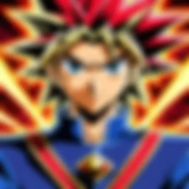Evolution of Yu-Gi-Oh Anime A visual timeline depicting the evolution of the Yu-Gi-Oh anime series from its inception to recent adaptations.