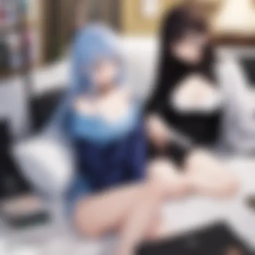 Illustration representing the origins of yuri manhwa